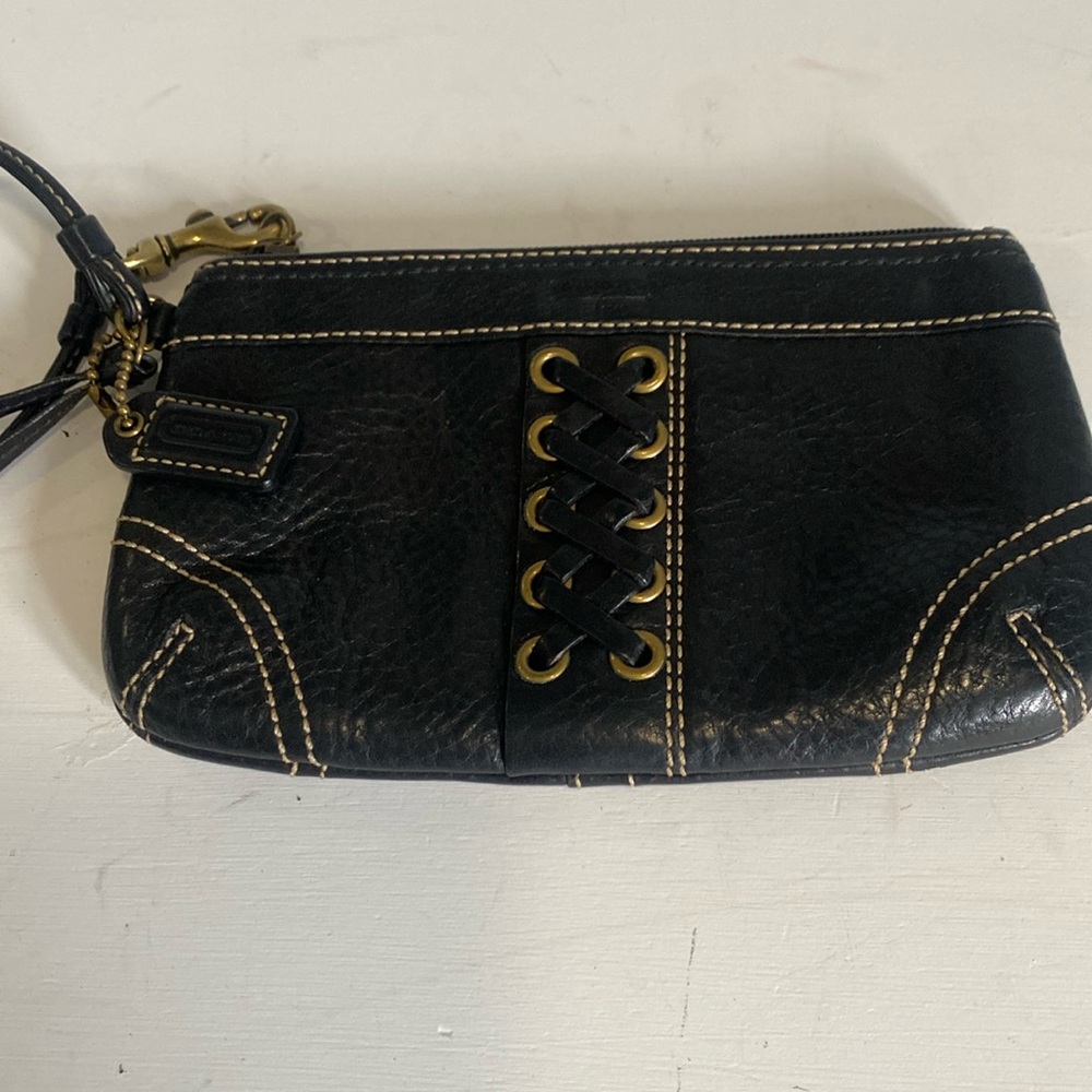 Coach leather wristlet